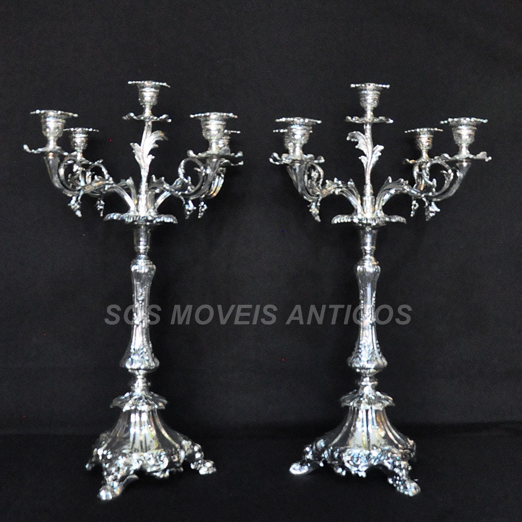 Par De Candelabro Velas C D S O S M Veis Antigos